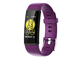 SHAH ARPAN Y15 Relógio Inteligente Frequência Cardíaca Oxigênio no Sangue Pressão Arterial Pedômetro Lembrete de Mensagem Roxo