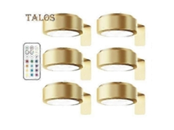 Luminária de parede BRILVIBERA com imagem dupla, alimentada por bateria e com controle remoto, 100 lúmens, intensidade regulável. Ideal para decoração de paredes.