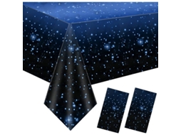 2 toalhas de mesa com estampa de céu estrelado, 137x274cm, impermeáveis, para festas e aniversários | S/MARCA