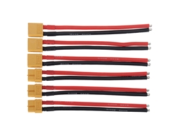 Conjunto de 3 Pares de Cabos Xt60 Macho, 12 Awg, 12 Cm, em Silicone. MDUG