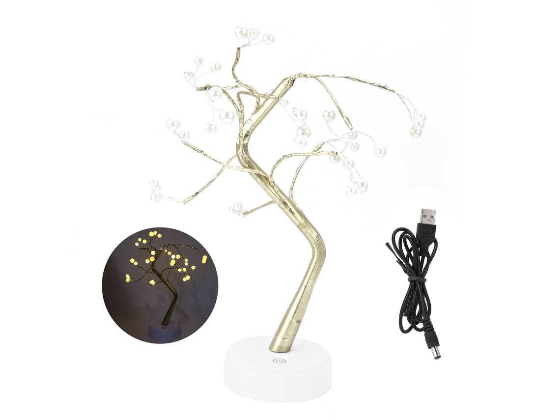 Luz de Árvore Artificial com 36 Leds Luz Quente Usb Bateria S/MARCA
