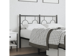 Vidaxl Cabeceira De Substituição 120 Cm Metal Preto