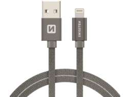 Cabo SWISSTEN Textile (USB - Lightning - 1.2 m - Cinza)