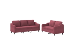Sofa Set, Sofa Sets Vidaxl Vermelho Tecido (n/a)