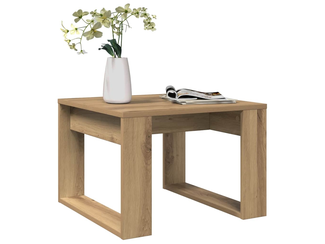 Vidaxl Mesa De Apoio 50x50x35 Cm Derivados Madeira Carvalho Artisiano