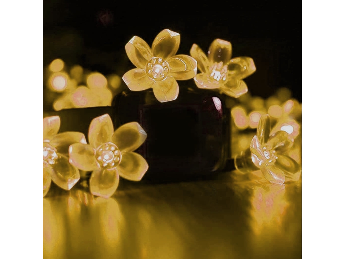Luz de Flor de Cerejeira 33 Pés 80 Led Alimentada Por Bateria para Quarto de Jardim de Festa de Casamento