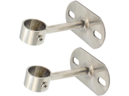Teto Support Para Varão Cortina Chuveiro Em Aço Inoxidável, 2 Peças