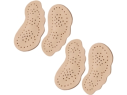 2 Pares De Palmilhas Absorventes Suor Em Couro Bege