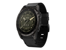 Bracelete para Garmin Tactix 7 Amoled XIAOMOYU em Couro com Fivela de Aço Preto