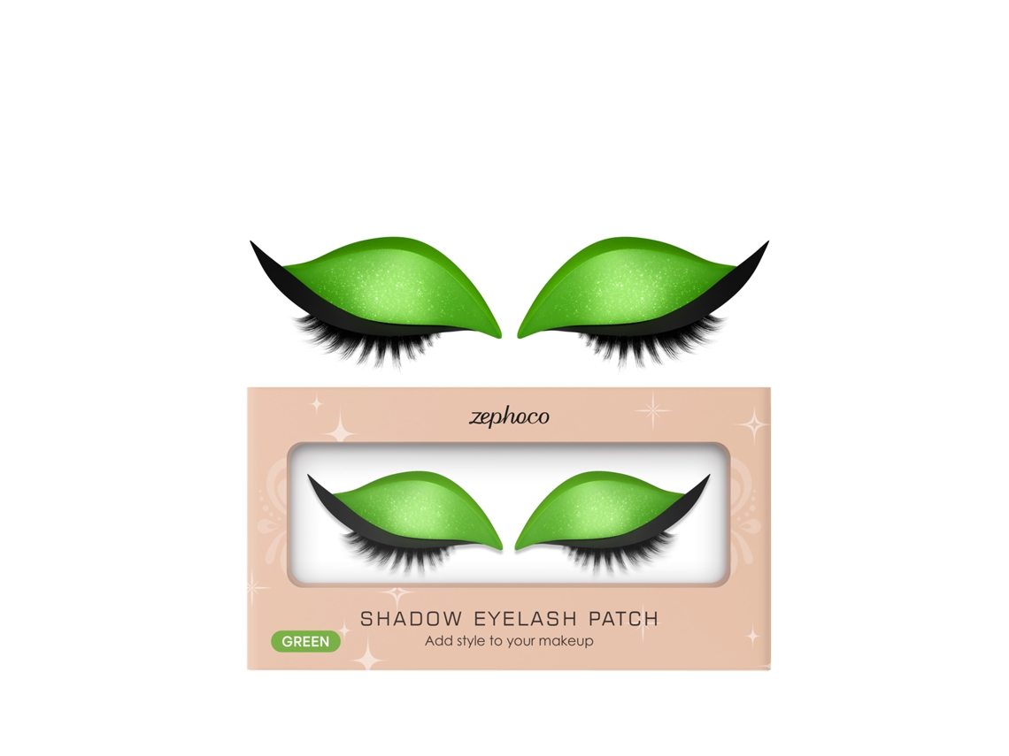Stickers De Cílios Com Sombra De Olhos Verde