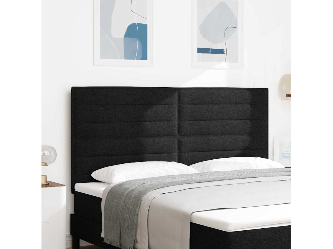 Vidaxl Cabeceira Preto 180 Cm Tecido