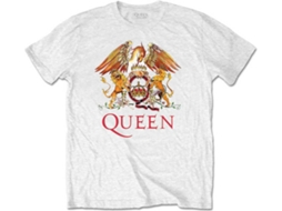 T-Shirt QUEEN Classic Crest branca M