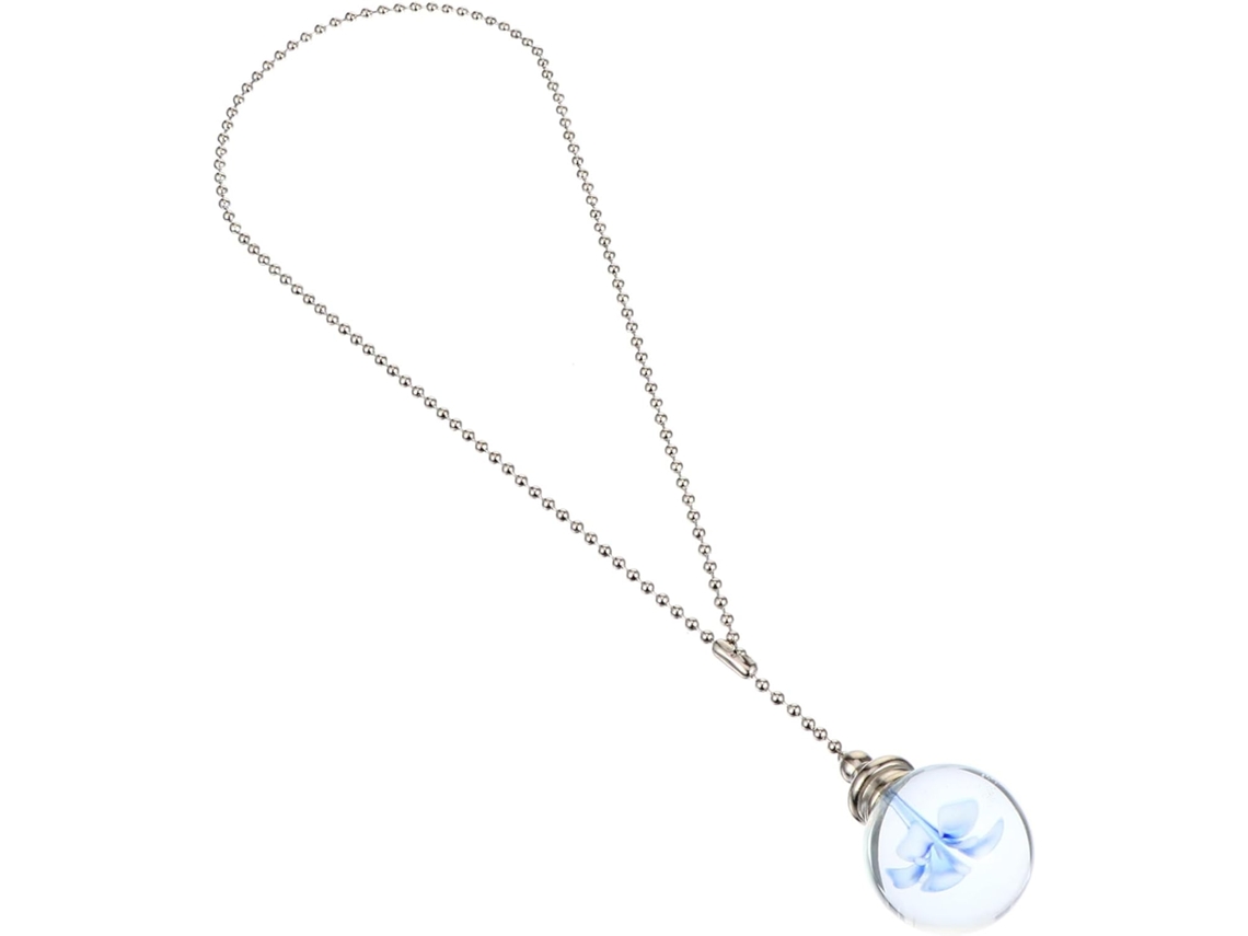 Corrente Para Ventilador De Teto Em Cristal Azul Estilo Europeu,