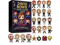 calendário de Advento de Natal 2025 Decoração Acrílica Estilo Completo David Bowie
