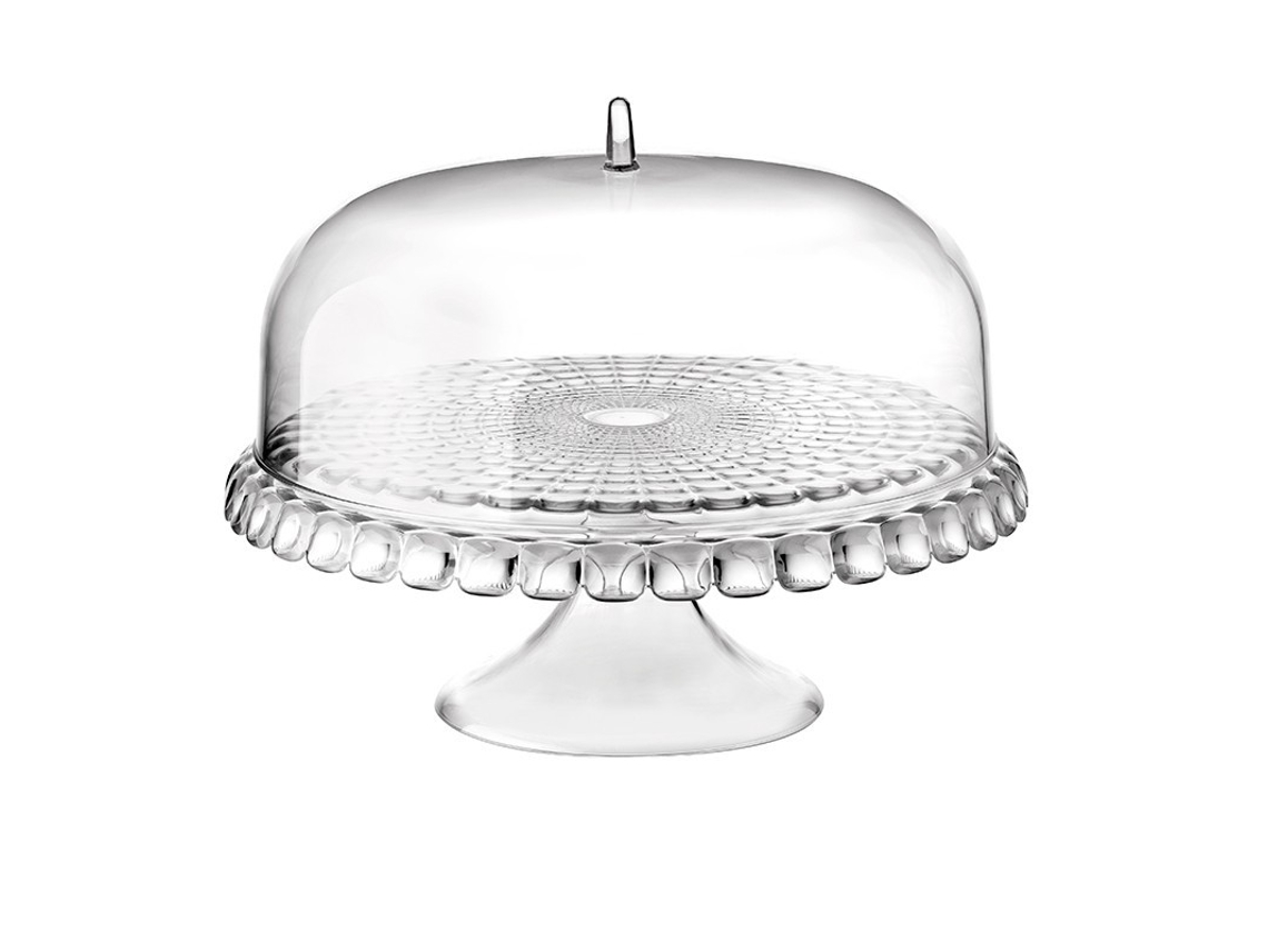 Prato para Bolo Com Pé e Campânula Transparente Ã36Cm - Tiffany GUZZINI