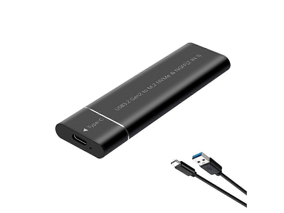 Caixa Para Ssd M.2, Adaptador Dual Protocolo, 10gbps, Usb Tipo Cblack
