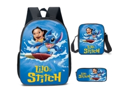 Conjunto Escolar 3 Peças Com Mochila, Estojo E Lancheira