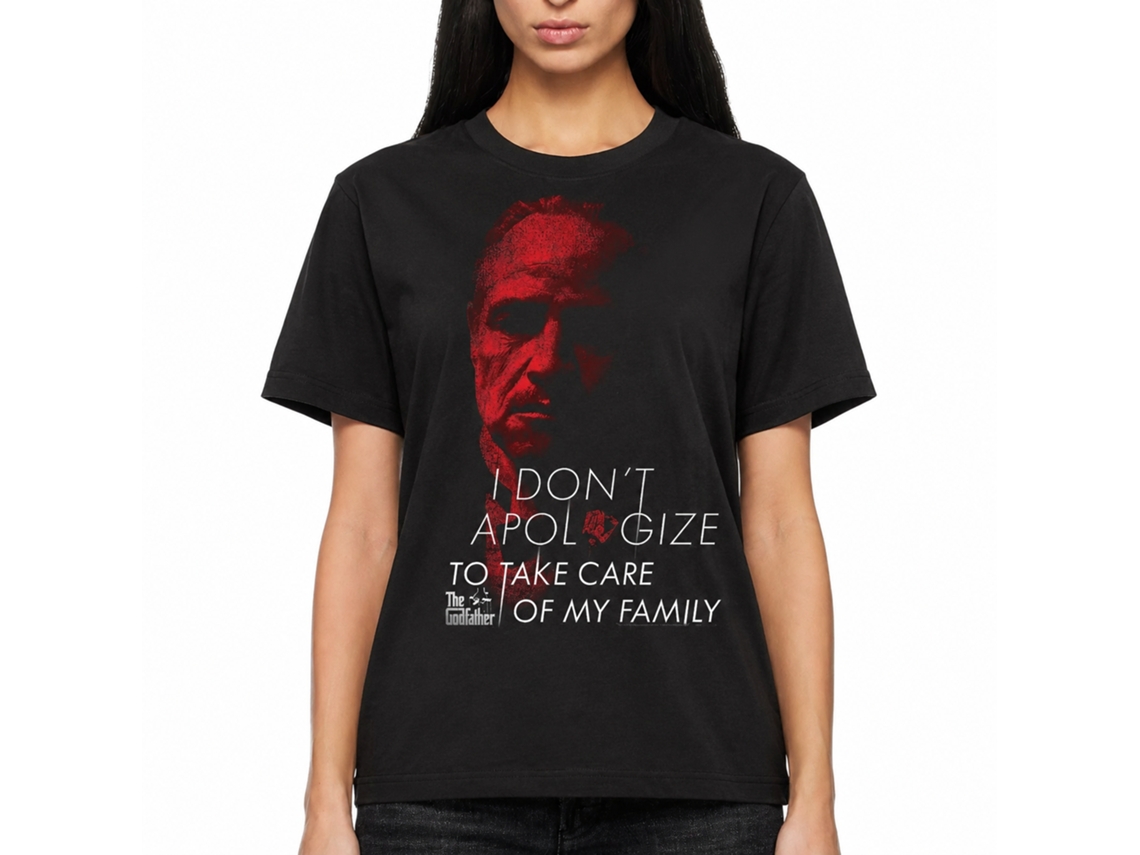 Rockinstone Godfather No Apologies Black Adult T-shirt Size:xxl