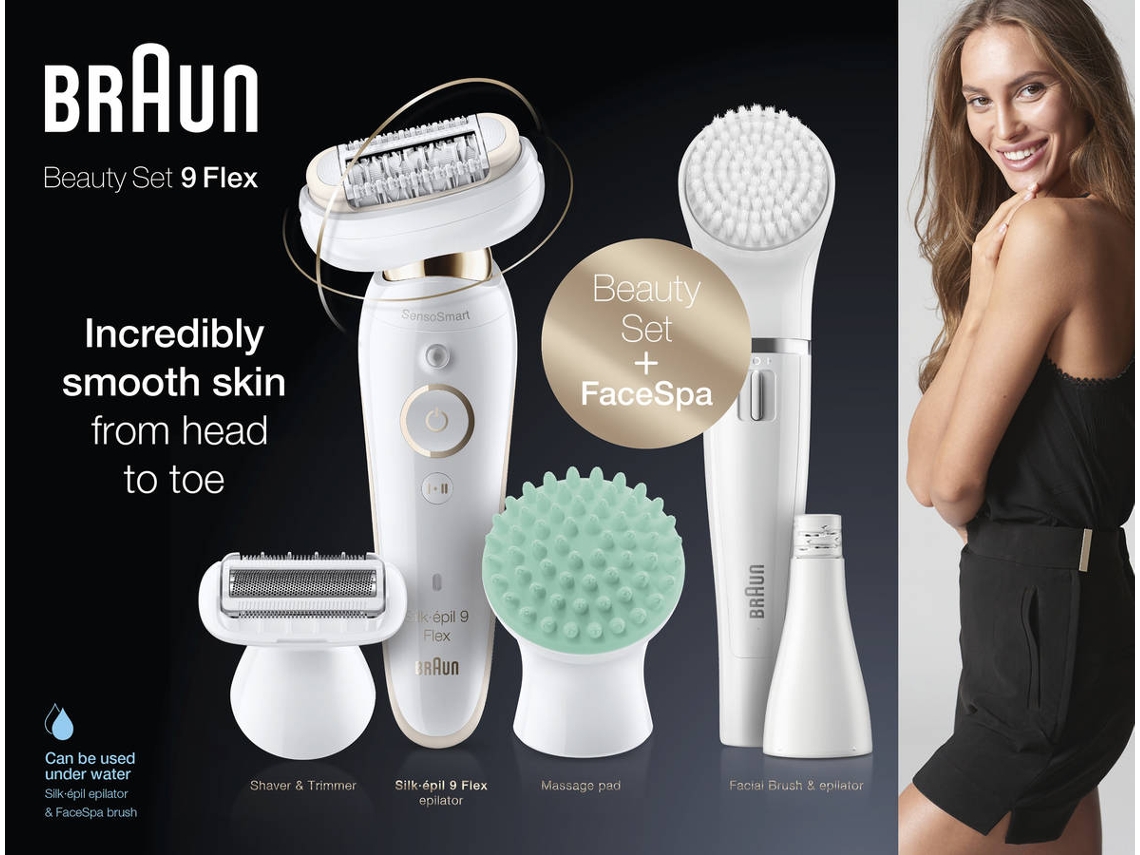 Depiladora BRAUN Silk Épil 9300 BS (Arranque - Multi-zonas - Recarregável)