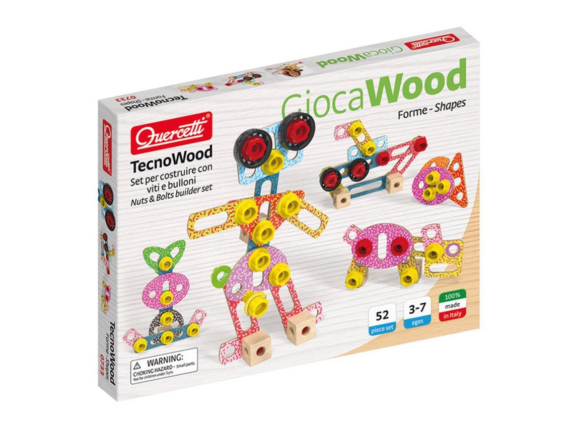 Construção de Madeira QUERCETTI Tecno Kit (Idade Mínima: 3 - 52 Peças)