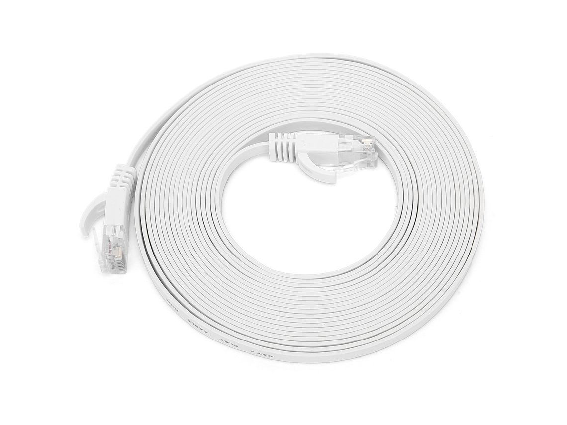 Cabo Ethernet Cat6 Flat De 15m Par Trançado