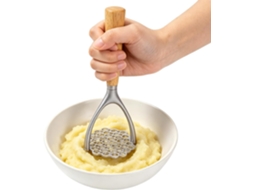 Amassador De Batatas Cozinha Com Cabo Duplo Madeira Ergonômico