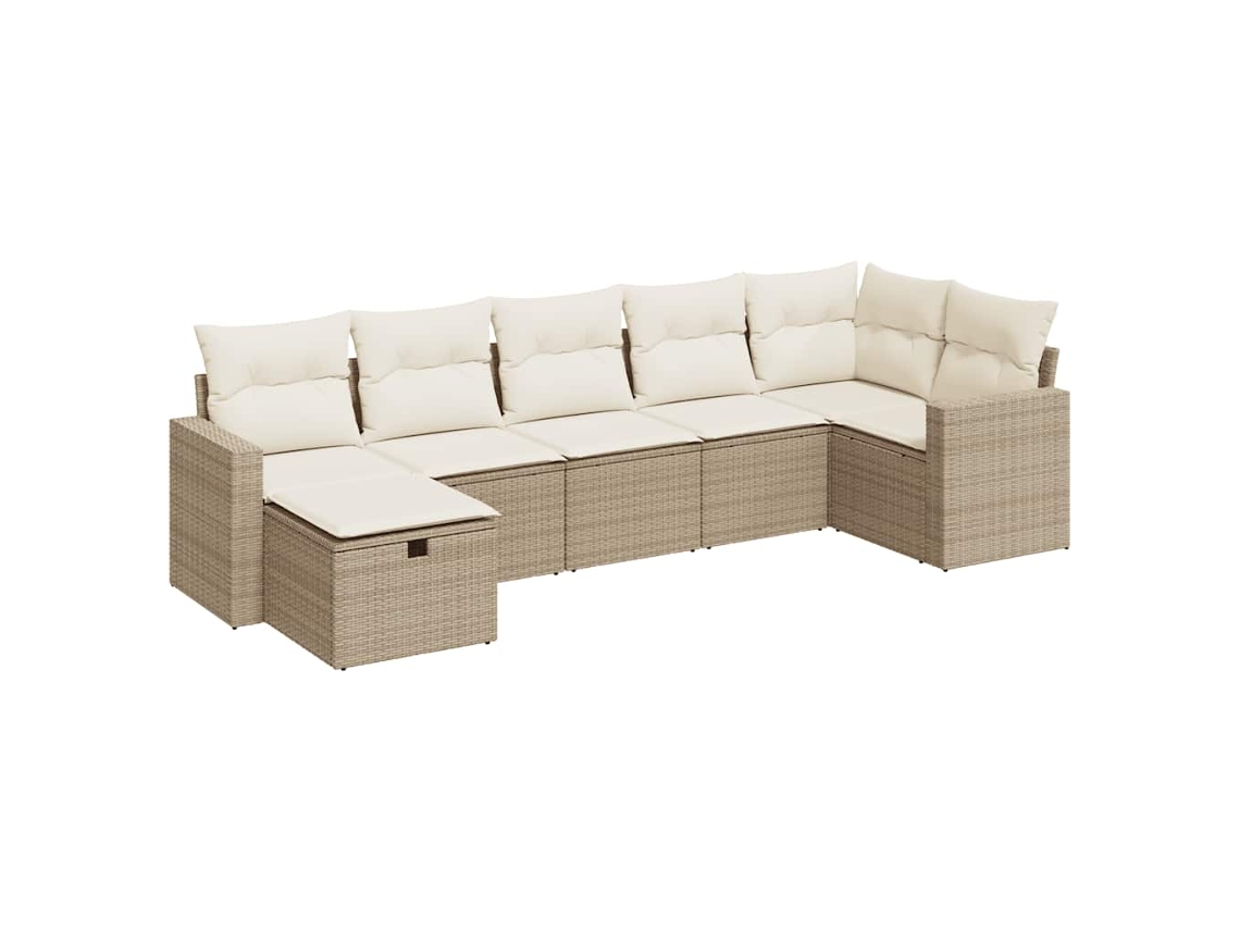 Garden Sofa Set, Garden Sofa Sets Vidaxl Bege Rattan / Vime (n/a)