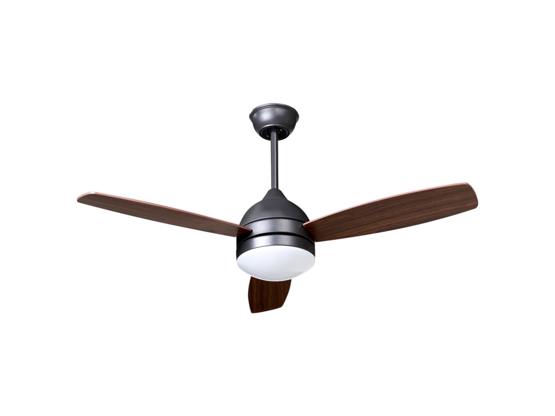 Ventilador De Teto Com Luz Mansala Com Comando Remoto Led Castanho Escuro