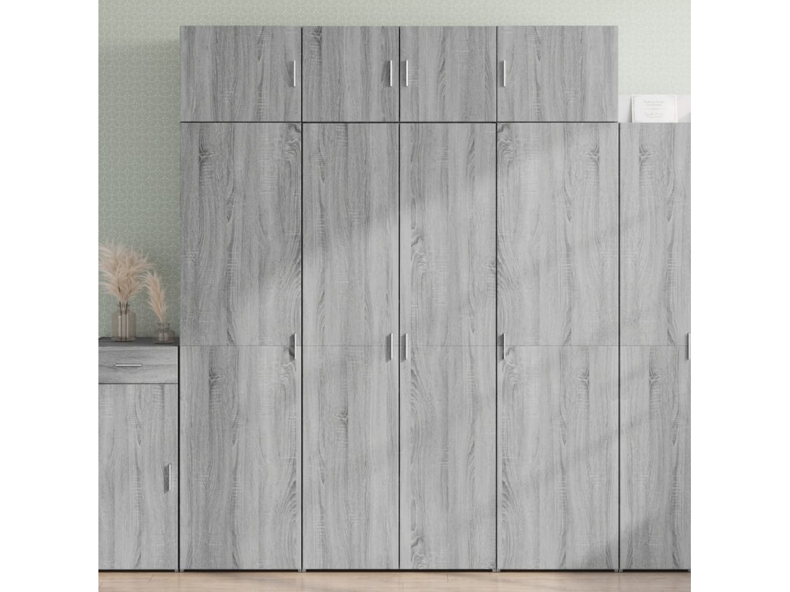 Mueble Alto 80x42,5x185 cm Madera Sonoma Gris Deriv.
