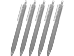 Conjunto De 5 Canetas Esferográficas Pretas Para Escrita, Ergonômicas