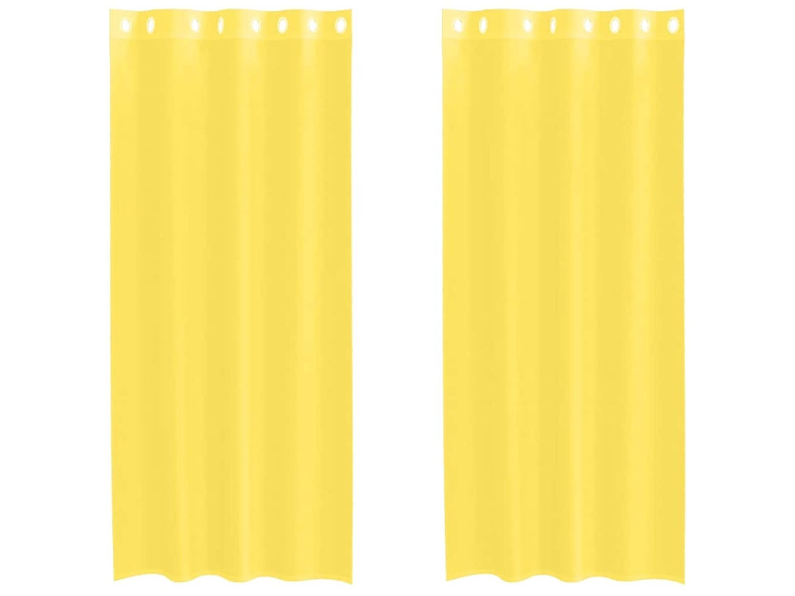 Voile Curtain, Voile Curtains Vidaxl Amarelo Tecido (140 X 245 Cm)