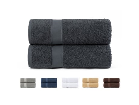 Juego De 2 Toallas De Baño Grandes 100 Algodón De 550 Gsm Extra Suaves Altamente Absorbentes Y De Secado Rápido.
