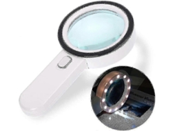 Lupa De Leitura Com Led, Lupa De Aumento 30x, Presente Ideal Aquaforge