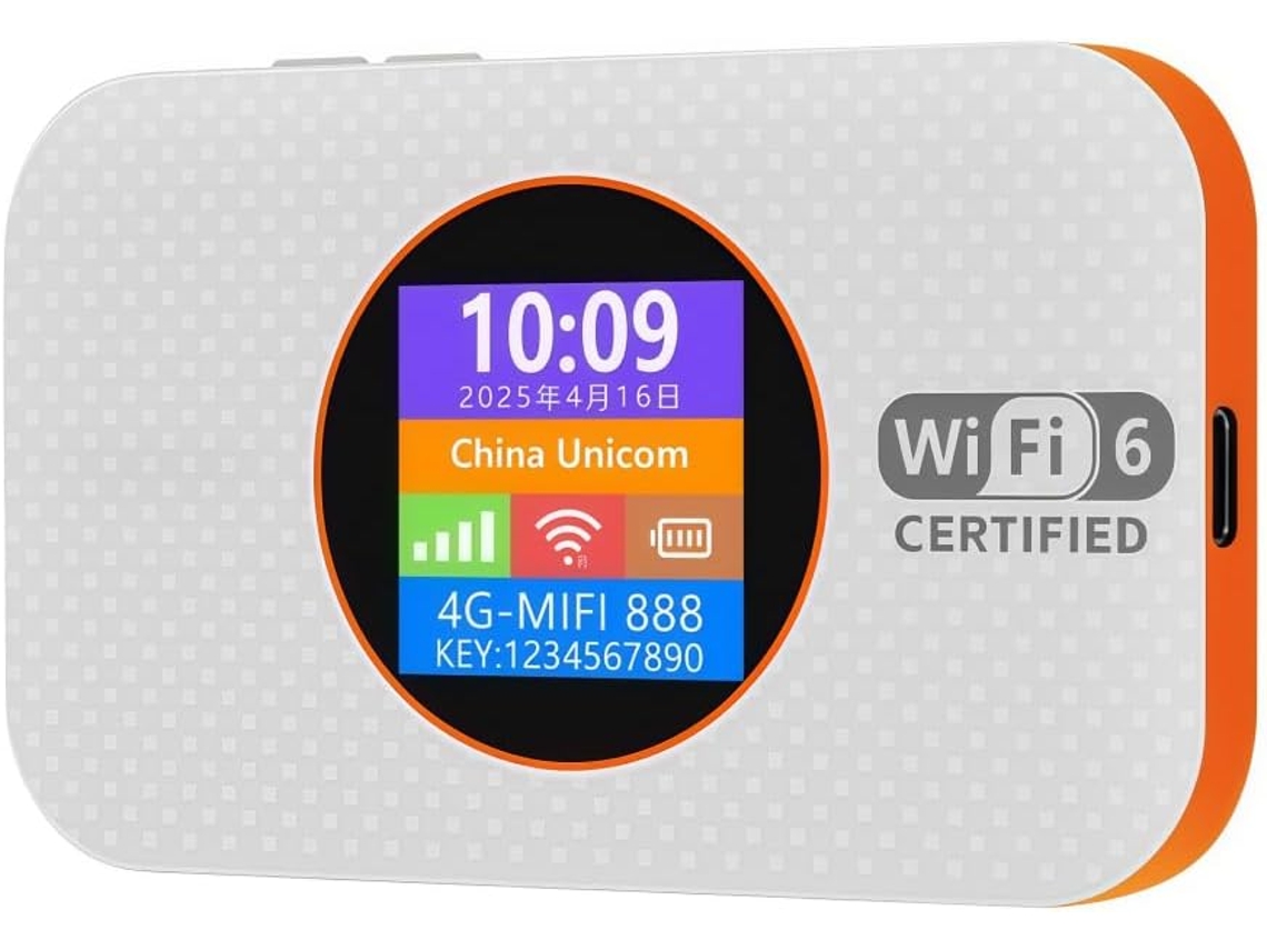 Roteador Wi-fi 6 Móvel 4g Lte Sem Trava Com Slot Para Cartão Sim,