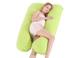 Almofada para Grávidas, Almofada de Amamentação em Formato de U, Alívio Dor no Corpo Durante a Gravidez SPQMENT (150x80cm verde)
