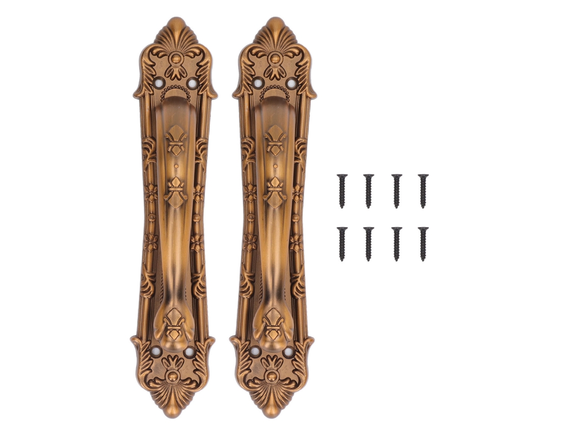 Puxador Para Porta De Celeiro De Estilo Americano Para Uso Pesado (liga De Alumínio, Superfície Em Bronze Antigo, Montagem Superficial)