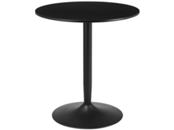 Mesa de Cozinha Redonda Mdf e Aço Cor Preto Ø70x75 cm Homcom