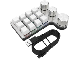 Teclado Mecânico Rgb Programável Diy, 12 Teclas, 3 Botões, Macros Personalizáveis SFUSHOS