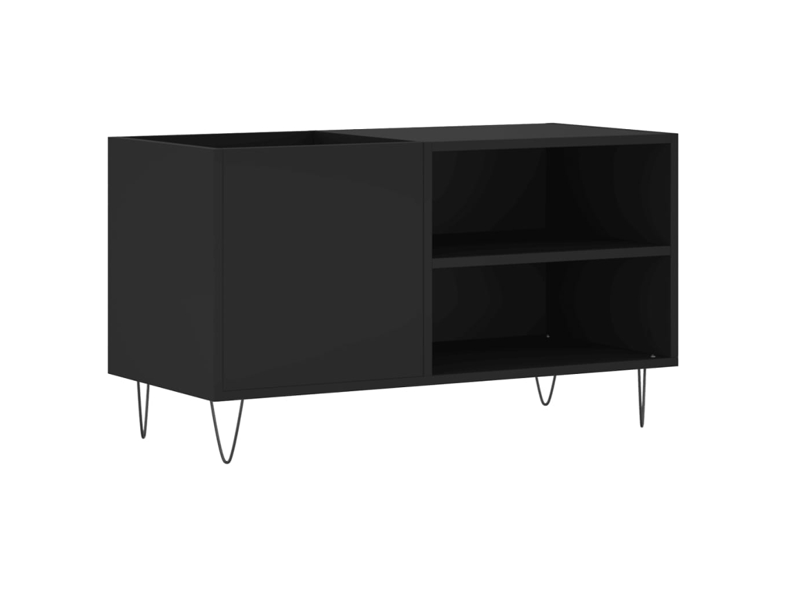 Record Cabinet, Record Cabinets Vidaxl Preto Madeira Processada (n/a)