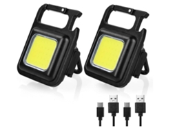 Lanterna de Chaveiro Led Mini Lanterna Portátil 4 Modos de Luz com Base Magnética Dobrável para Abridor de Garrafas Preta BISBISOUS VIGA EUROPE