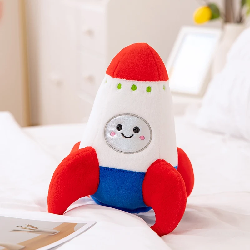 Brinquedo de Pelúcia Foguete Espacial Almofada de Pelúcia MDUG (foguete Branco de 27 Cm)
