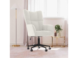 Vidaxl Cadeira De Descanso Veludo Branco Nata
