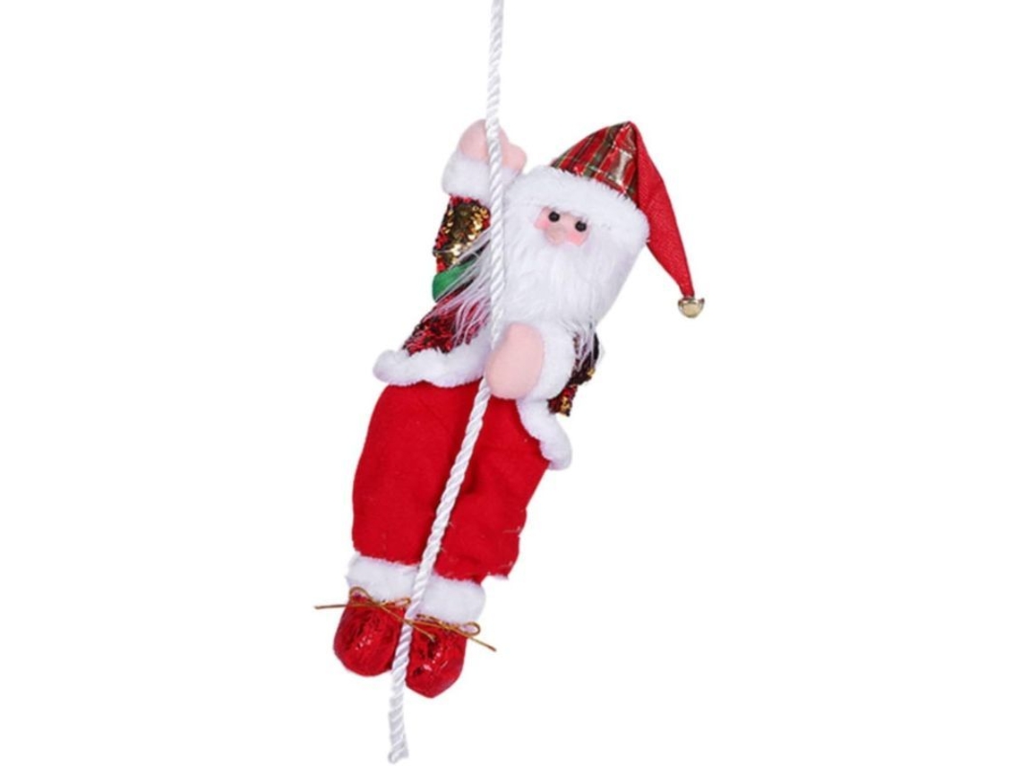 2026 adorno de Papá Noel para Navidad Colgante para Árbol de Navidad de Plástico Y Poliéster