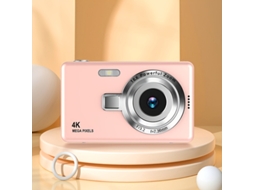 Câmera Digital Colorida Hd Com Tela Ips De 2,4 Polegadas E Foco Automático Rosa Brilvibera