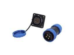 Conector À Prova D'água Quadrado Com 4 Furos, Ip68, Tomada De Energia Para Aviação, 250 V, 45 A, Cabos E Fios, Pino Lp284