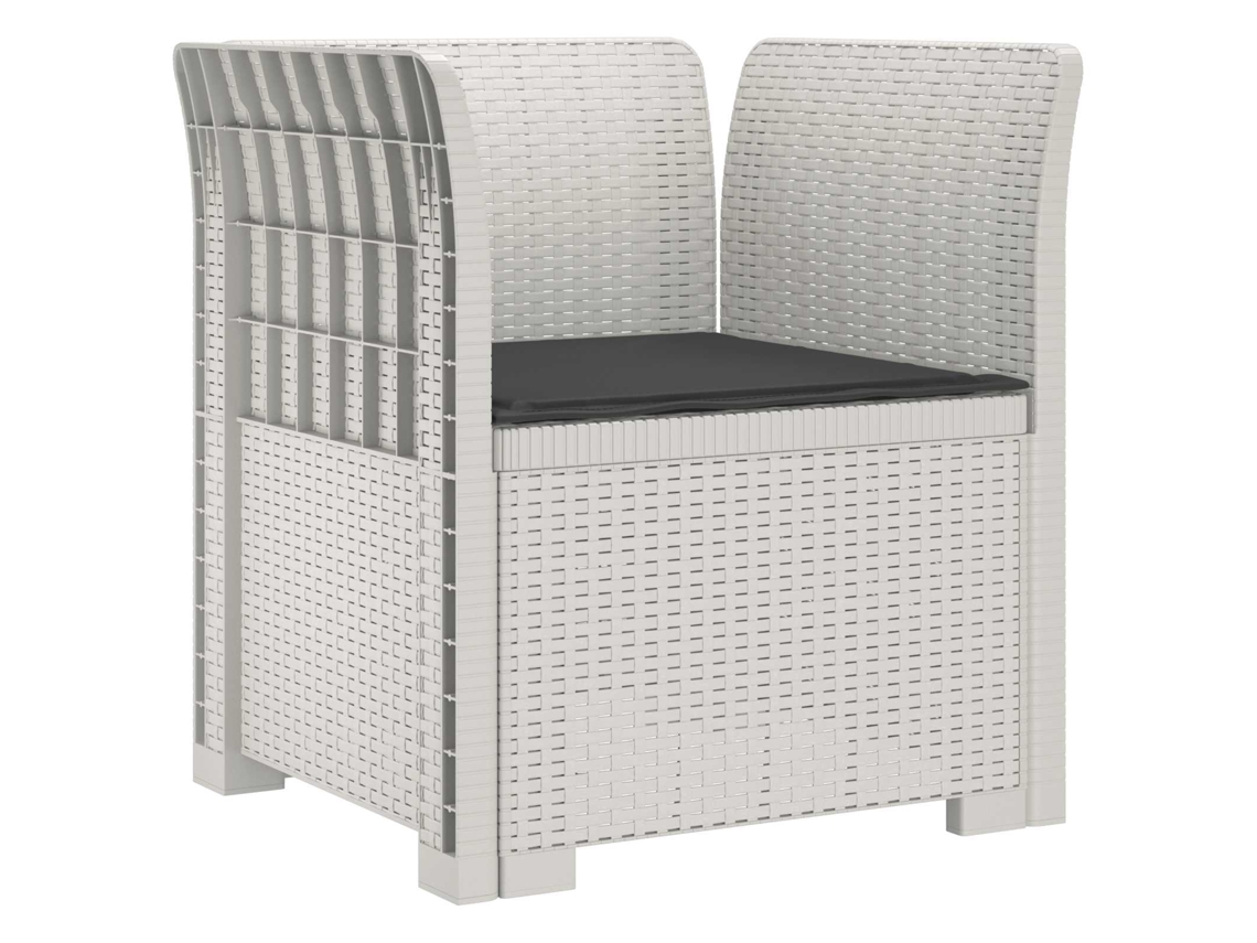 Maison Exclusive - Poltrona 1 Lugar Com Almofada Look Rattan Pp Branco