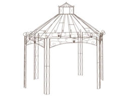Vidaxl Pavilhão De Jardim 400x258x378 Cm Ferro Castanho Antigo