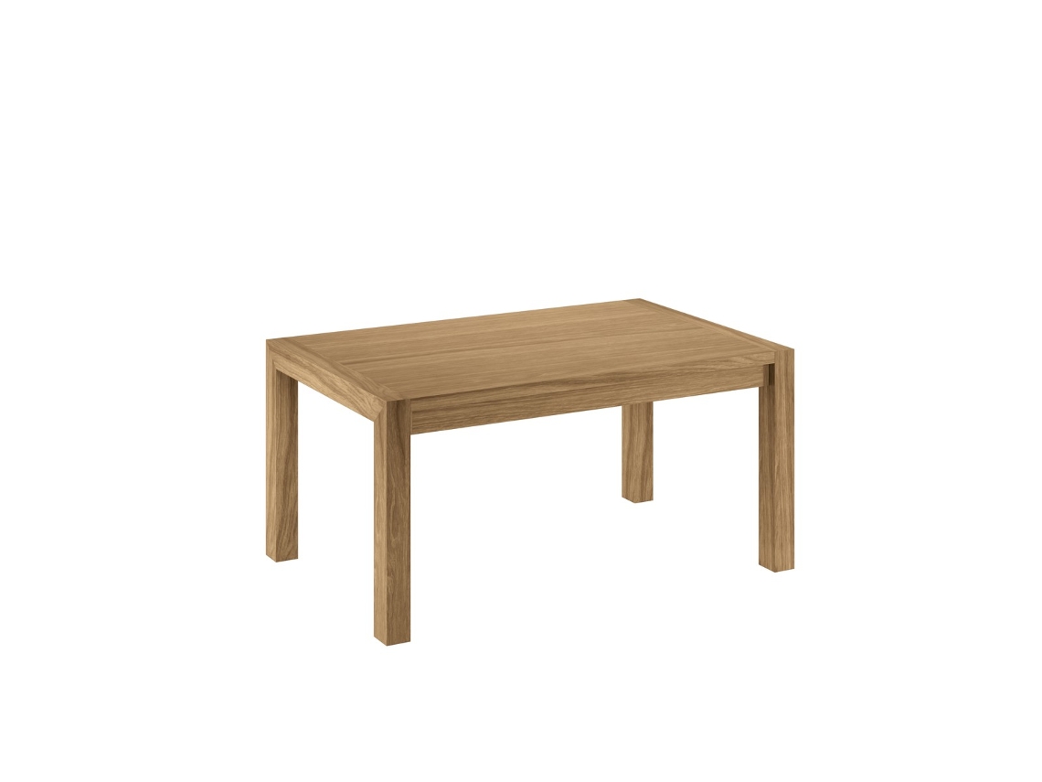 Mesa Extensível Nevada Em Folheado De Carvalho Natural, 160/240 Cm, Com Pés Em Freixo Maciço - Design Moderno E Robusto.