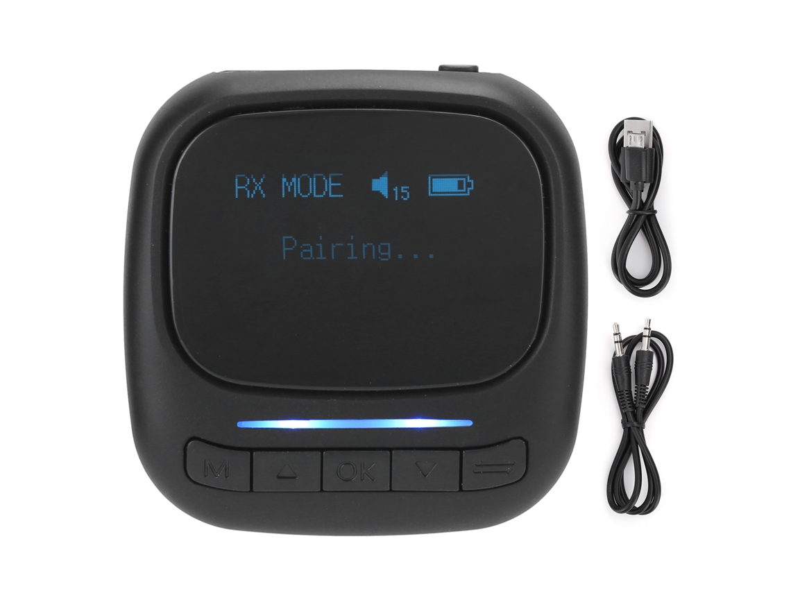 Receptor E Transmissor De Áudio Bluetooth Com Adaptador Sem Fio Aux De 3,5 Mm Para Tv, Pc E Alto-falantes De Carro.