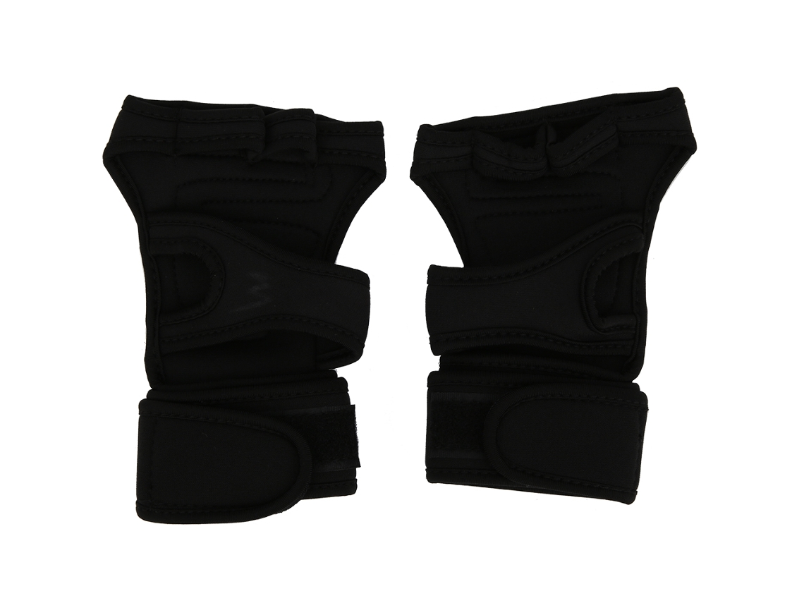 Luvas Esportivas De Neoprene Antiderrapante Com Velcro Para Fitness E Lazer Preto M